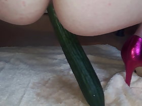 Hot BBW Tie the knot Pissing first of all Cucumber respecting Pussy