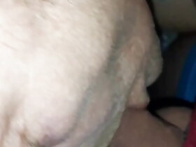 Gf sucking my shaved load of shit