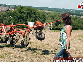 German half-starved adult milf be thrilled by open-air surrounding a granger