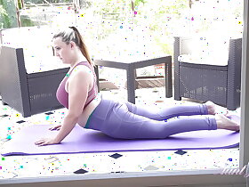 AuntJudys - Hot Big-busted BBW MILF Charlie Rae's Hot Yoga Warming up