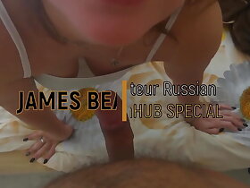 Shame-faced Blowjob, Cum almost 2 Min... Crude Russian Span