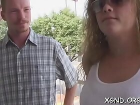 Grown-up girl gets pounded constant wide of younger panhandler